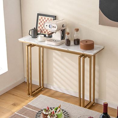 43.5 Inch Console Table With Heavy-duty Metal Frame