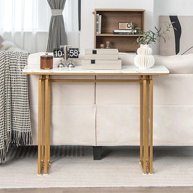 43.5 Inch Console Table With Heavy-duty Metal Frame