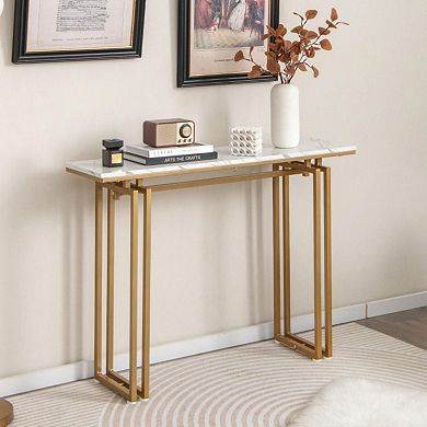 43.5 Inch Console Table With Heavy-duty Metal Frame