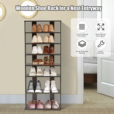 Patented 7 Tiers Vertical Shoe Rack For Front Door