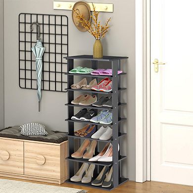 Patented 7 Tiers Vertical Shoe Rack For Front Door