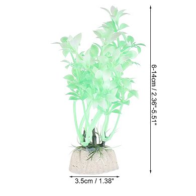 10 Pcs Aquarium Plastic Plants Artificial Aquatic Plants For Landspace Plant Ornaments Multicolor