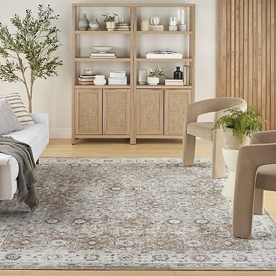 Nourison Astra Floral Persian Washable Indoor Rug