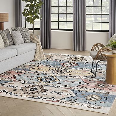 Nourison Washable Decor Southwestern Geometric Indoor Rug