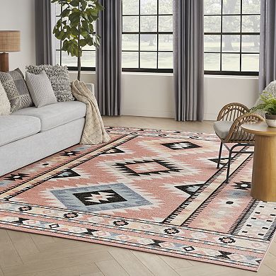 Nourison Washable Decor Geometric Bohemian Indoor Rug