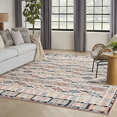 Nourison Washable Decor Geometric Indoor Rug