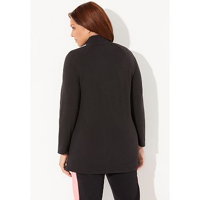 Catherines Women's Plus Size Petite Glam French Terry Active Jacket