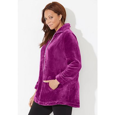 Catherines Women's Plus Size Petite Ultimate Plush Jacket