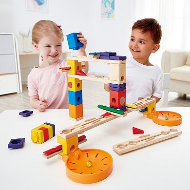 Hape Quadrilla Wooden Marble Run Construction Playset