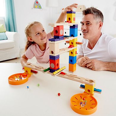 Hape Quadrilla Wooden Marble Run Construction Playset