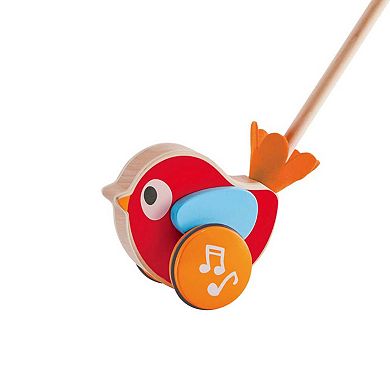 Hape Lilly Musical Push-Along Wooden Bird Toy