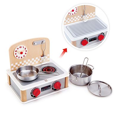 Hape 2-In-1 Kitchen & Grill Set Wooden Playset