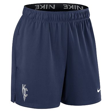 Women's Nike Navy Kansas City Royals Authentic Collection City Connect Practice Performance Shorts