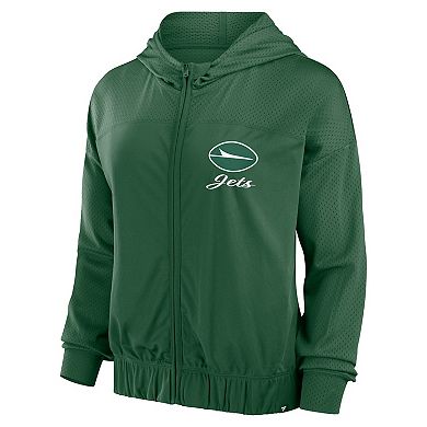 Women's Fanatics Green New York Jets Script Lock Full-Zip Hoodie