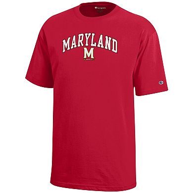 Youth Champion Red Maryland Terrapins Arch Over Logo T-Shirt