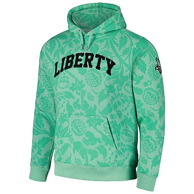 Unisex Green New York Liberty Floral Premium Pullover Hoodie