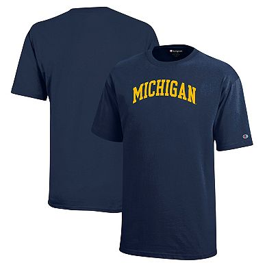 Youth Champion Navy Michigan Wolverines Team Arch T-Shirt