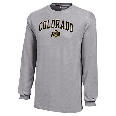 Youth Champion Gray Colorado Buffaloes Arch Over Logo Long Sleeve T-Shirt