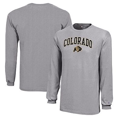 Youth Champion Gray Colorado Buffaloes Arch Over Logo Long Sleeve T-Shirt