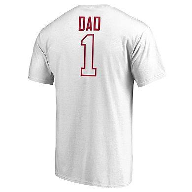 Men's White Alabama Crimson Tide #1 Dad T-Shirt