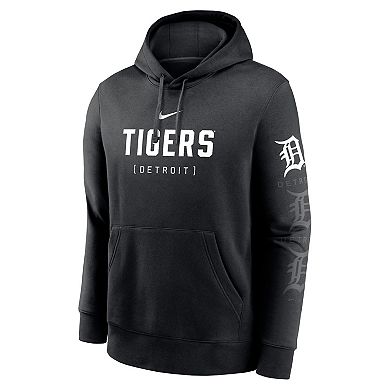 Men's Nike Black Detroit Tigers Fashion Club Pullover Hoodie