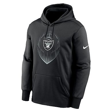 Men's Nike Black Las Vegas Raiders Icon Performance Pullover Hoodie