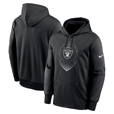 Men's Nike Black Las Vegas Raiders Icon Performance Pullover Hoodie