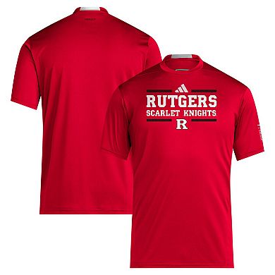 Men's adidas Scarlet Rutgers Scarlet Knights 2024 Sideline AEROREADY T-Shirt