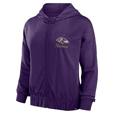 Women's Fanatics Purple Baltimore Ravens Script Lock Full-Zip Hoodie