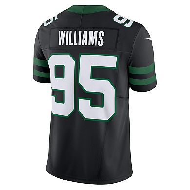 Men's Nike Quinnen Williams Legacy Black New York Jets Alternate Vapor F.U.S.E. Limited Jersey