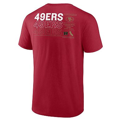 Men's Fanatics Scarlet San Francisco 49ers Repeat Stats T-Shirt