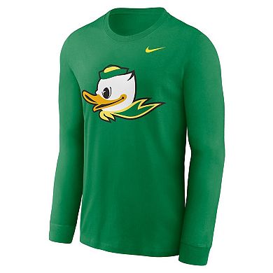 Men's Nike Green Oregon Ducks Alternate Logo Long Sleeve T-Shirt