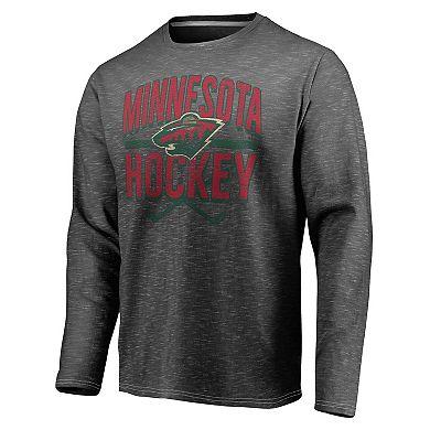 Men's Fanatics Gray Minnesota Wild Iced Out Long Sleeve T-Shirt