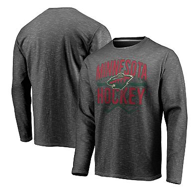 Men's Fanatics Gray Minnesota Wild Iced Out Long Sleeve T-Shirt