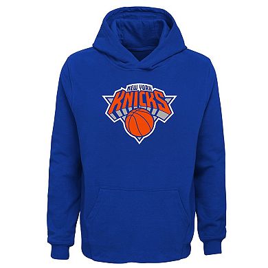 Youth Blue New York Knicks Primary Logo Pullover Hoodie