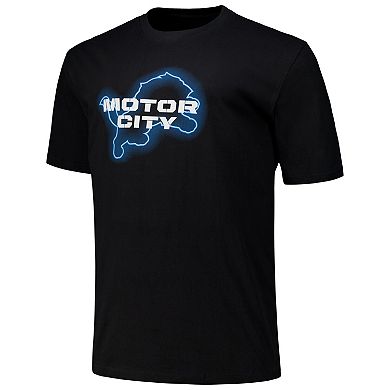 Men's Fanatics Black Detroit Lions Motor City T-Shirt