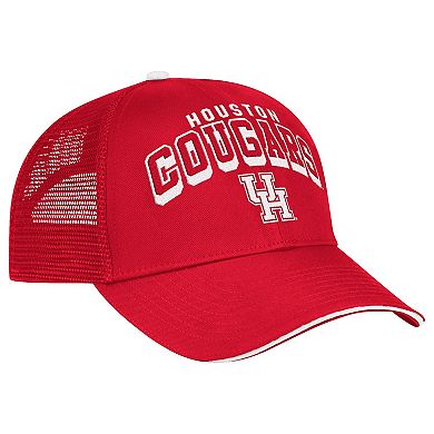 Men's Colosseum Red Houston Cougars Wyatt Primary Team Trucker Adjustable Hat