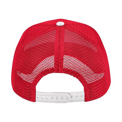 Men's Colosseum Red Houston Cougars Wyatt Primary Team Trucker Adjustable Hat