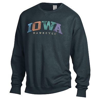 Unisex ComfortWash Gray Iowa Hawkeyes Oversized Pullover Sweatshirt