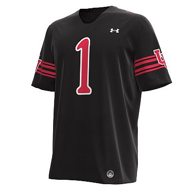 Men's Under Armour #1 Black Utah Utes Replica Football Jersey