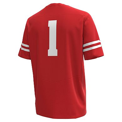 Men's Under Armour #1 Red Wisconsin Badgers Replica Football Jersey