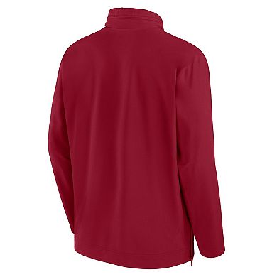 Men's Nike Cardinal Stanford Cardinal Sideline Coaches Quarter-Zip Jacket