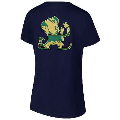 Women's Under Armour Navy Notre Dame Fighting Irish Logo V-Neck T-Shirt