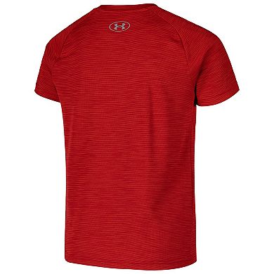 Youth Under Armour Red Wisconsin Badgers Ultra Soft Rye Tech Performance T-Shirt