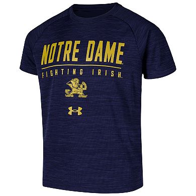 Youth Under Armour Navy Notre Dame Fighting Irish Ultra Soft Rye Tech Performance T-Shirt