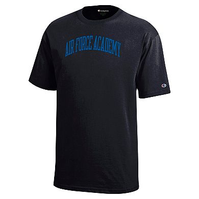 Youth Champion Black Air Force Falcons Team Arch T-Shirt