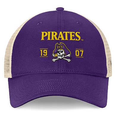 Men's Top of the World Purple ECU Pirates Heritage Waylon Trucker Adjustable Hat