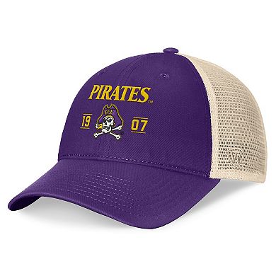 Men's Top of the World Purple ECU Pirates Heritage Waylon Trucker Adjustable Hat