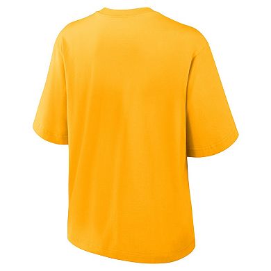 Women's Nike Gold Iowa Hawkeyes Boxy Legacy Established T-Shirt