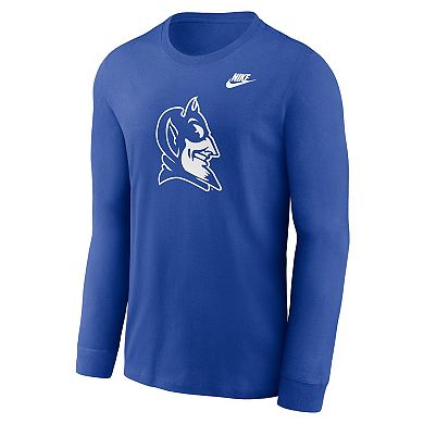 Men's Nike Royal Duke Blue Devils Legacy Primary Logo Long Sleeve T-Shirt